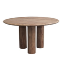 RONNY - Table ronde avec pieds en teck recyclé 140x140x78x4cm