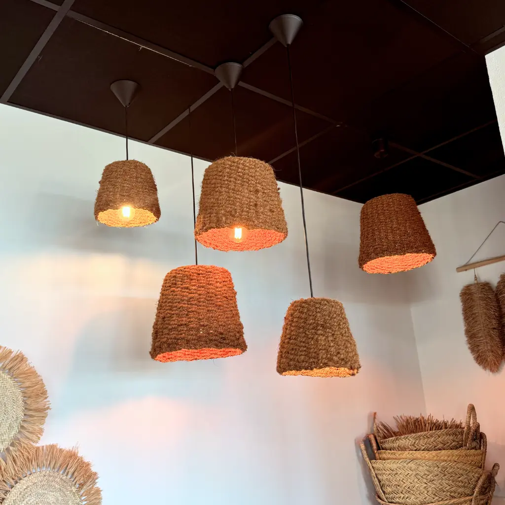 TALA - suspension conique en fibres de coco - D27 H23cm Taille M