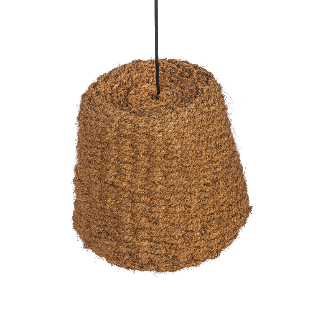 TALA - suspension conique en fibres de coco D32 H30cm Taille L