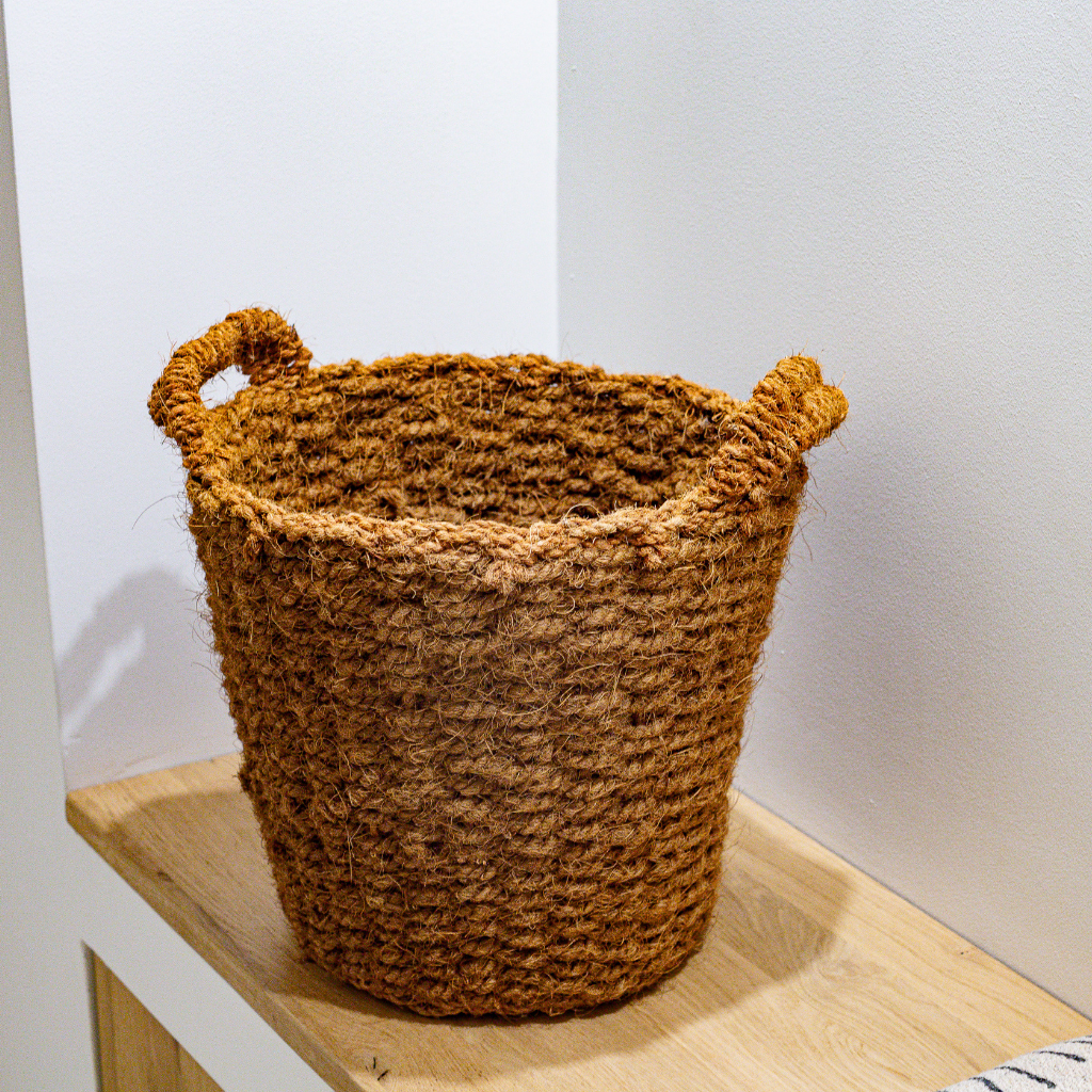 VERO - Panier avec hanse en fibre de coco D.30 cm