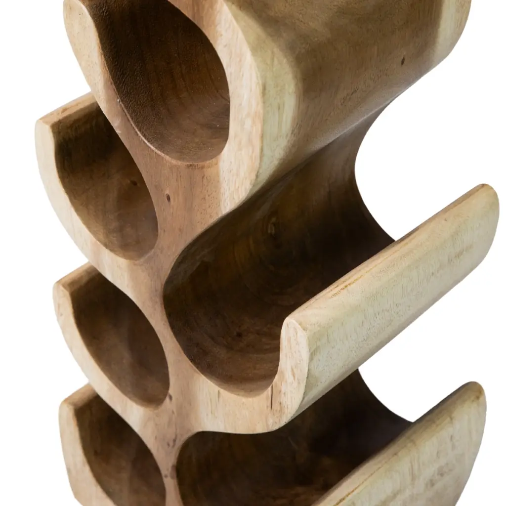 VINO - PORTE BOUTEILLE en bois de suar NATUREL L28*l19*H52cm