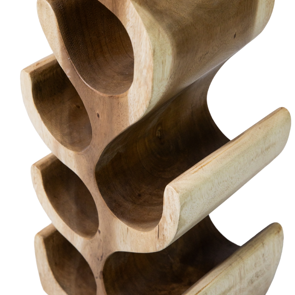 VINO - PORTE BOUTEILLE en bois de suar NATUREL L28*l19*H52cm