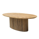 YAGA - Table ovale en teck recyclé  240x130x78x5