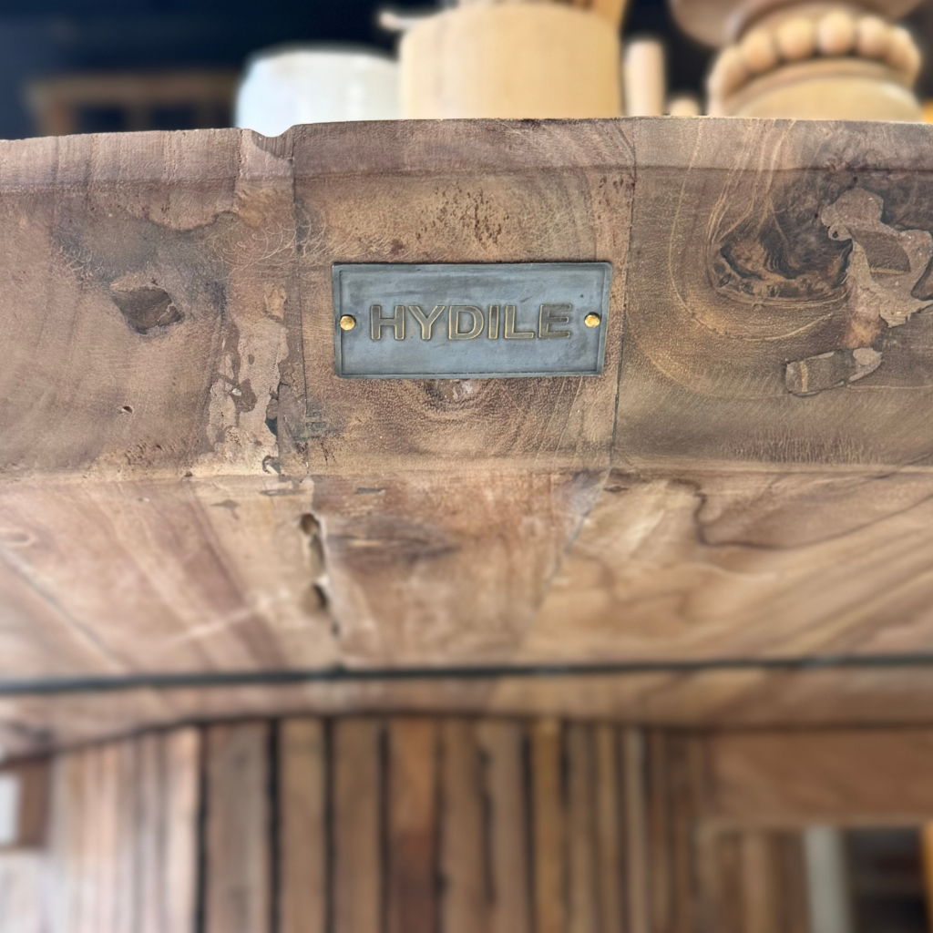 YAGA - Table ovale en teck recyclé  240x130x78x5