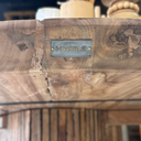 YAGA - Table ovale en teck recyclé  240x130x78x5