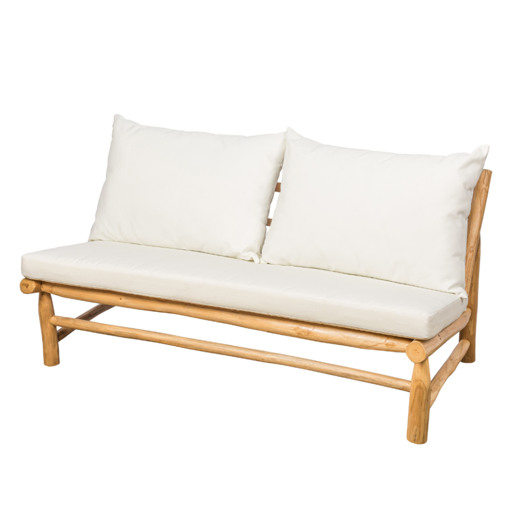 YAGO - Banquette en teck avec coussin outdoor L140*l79*H75cm