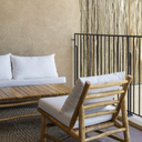 YAGO - Banquette en teck avec coussin outdoor L140*l79*H75cm