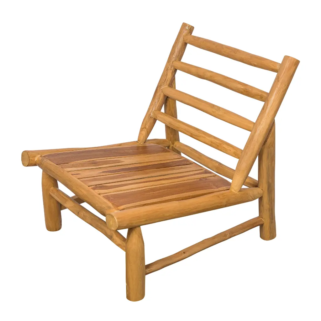 YAGO - Fauteuil en teck avec coussin outdoor L70*l79*H70cm