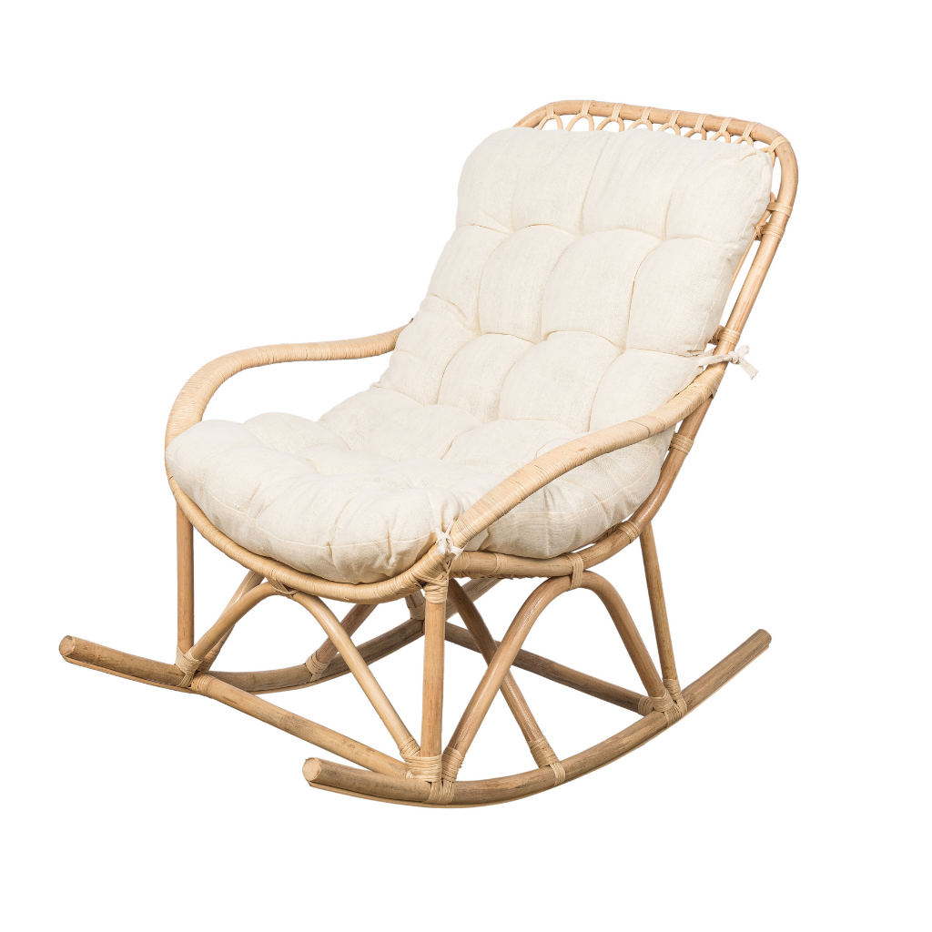 YASPER - Fauteuil en rotin à bascule L100 l65 h98