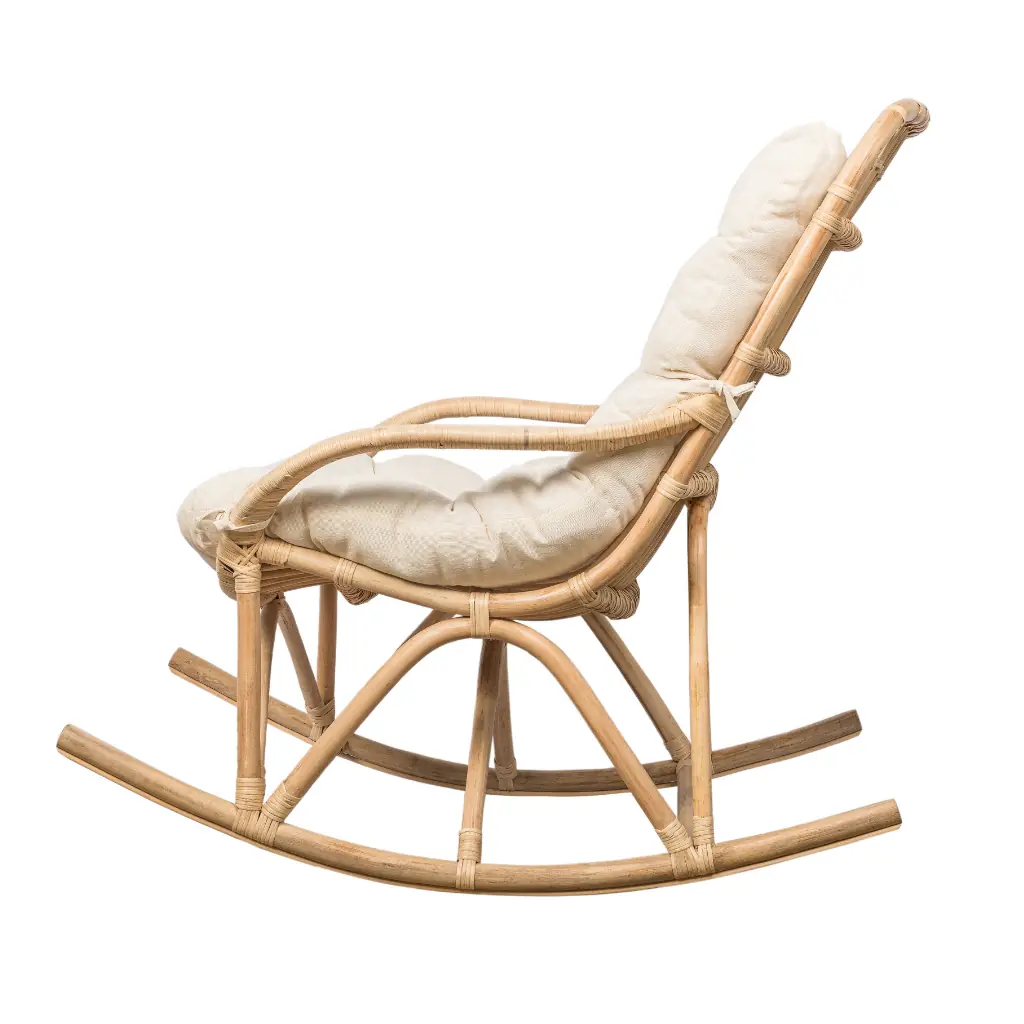 YASPER - Fauteuil en rotin à bascule L100 l65 h98