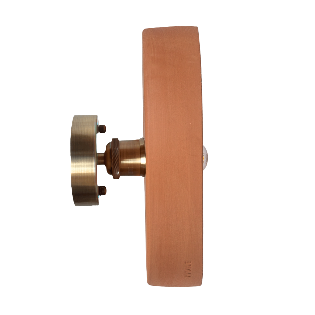 YVETTE TAILLE M - Applique murale en terre cuite ocre D29xH6,5cm