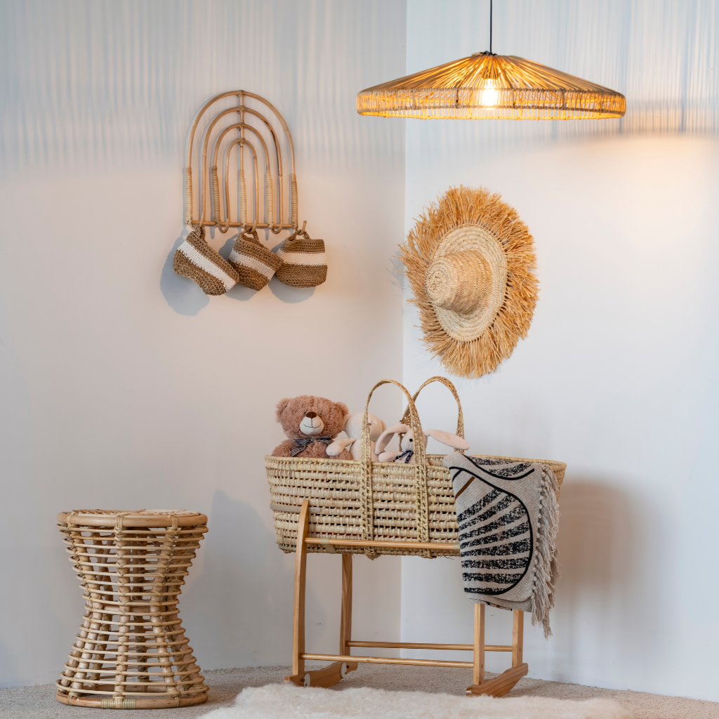 ESSO - Suspension en rotin  D70cm H15cm