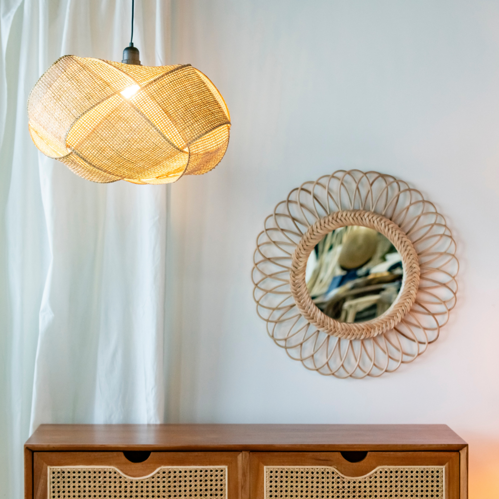 WIBING - Suspension en cannage L44*l28*H32cm