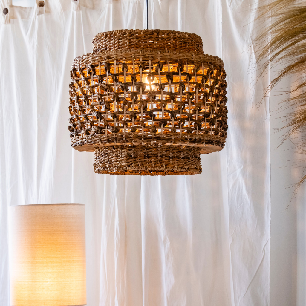 TINA - Suspension en feuilles de bananier  D53*H45cm