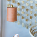 COLETTE - Suspension en terre cuite Ocre  D15cm H21cm