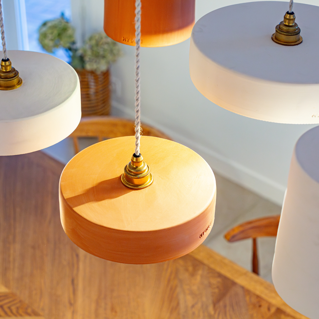 MICHELE TAILLE M - Suspension en terre cuite Ocre  D29cm H6,5cm