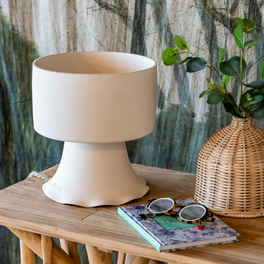 ONDA - Lampe à poser en terre cuite blanche