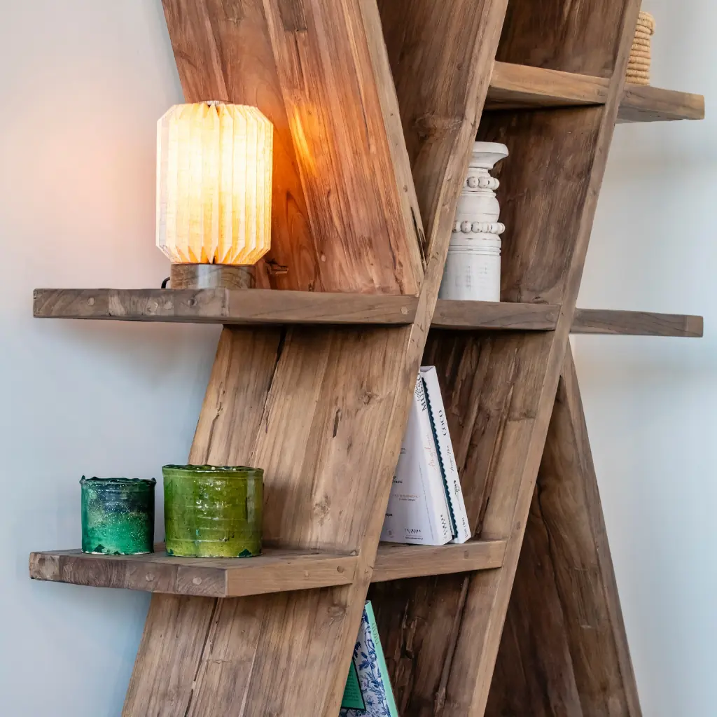 ERIS - Petite lampe à poser en lin et bois