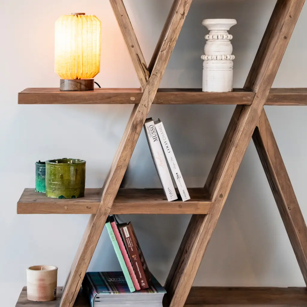 ERIS - Petite lampe à poser en lin et bois