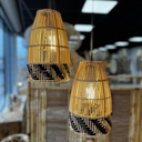 KOB - Suspension en rotin  D14cm H24cm