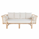 TAHITI - Banquette en rotin avec  coussins  L157xl80xH72cm