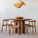 AMBIA - Chaise en bois de teck et corde synthétique verte