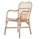 NELLY - Chaise en rotin avec accoudoirs