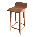 PIA - Tabouret de bar en teck recyclé H102cm