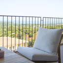 YAGO - Fauteuil en teck avec coussin outdoor  L70cml79cmH70cm