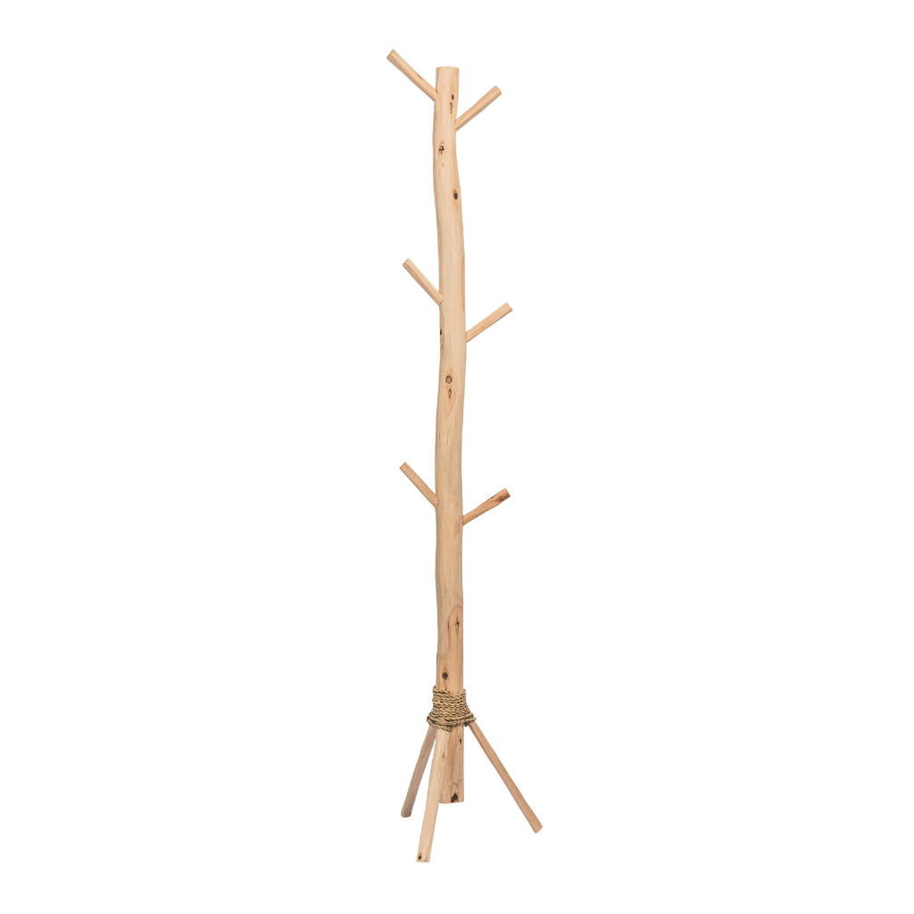 Willy - Porte manteau en bois d'eucalyptus  L50 H180cm