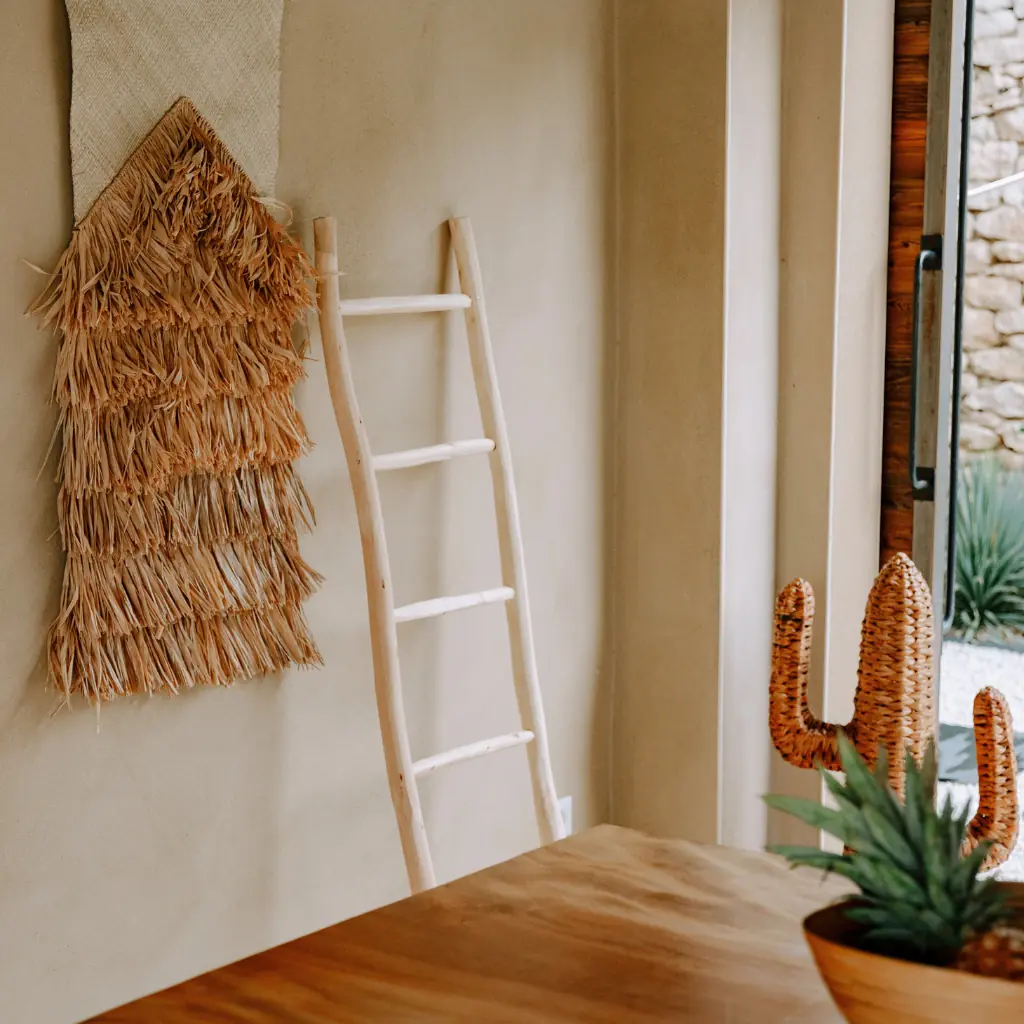 OALA - Echelle en bois d'eucalyptus  L45cm l4cm H150cm