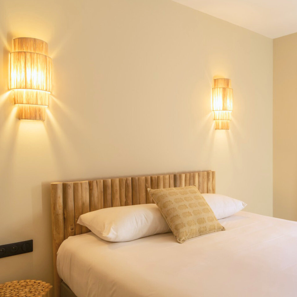 LIMA - Tête de lit en teck  L160cmH100cmP8cm