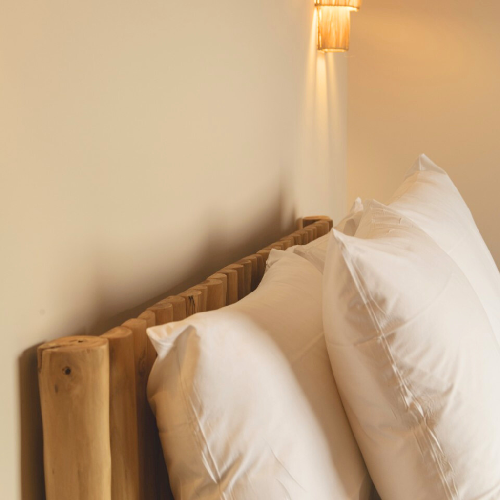 LIMA - Tête de lit en teck  L160cmH100cmP8cm