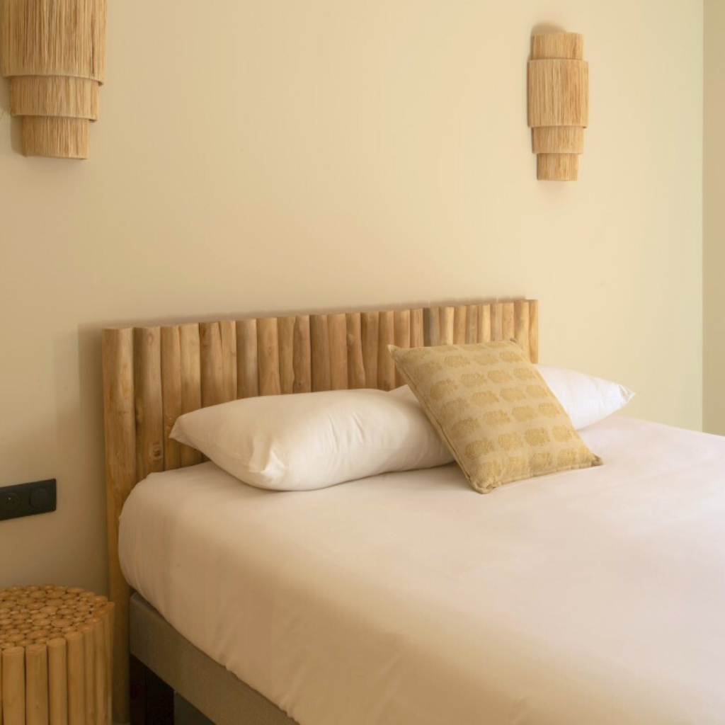 LIMA - Tête de lit en teck  L160cmH100cmP8cm