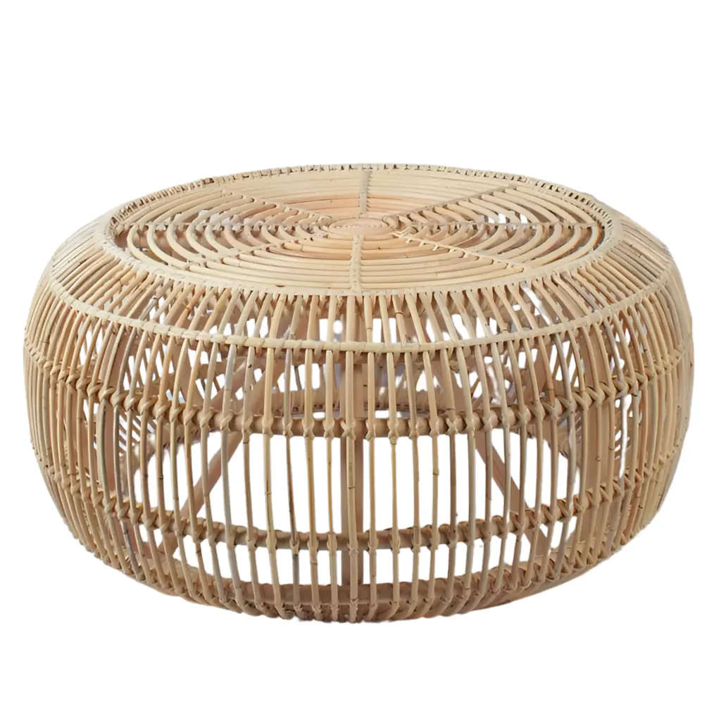 POP - Table basse ronde en rotin