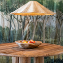 RONNY - Table ronde avec pieds en teck recyclé