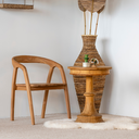 SUZON - Guéridon en bois de mindi naturel