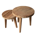 NAYA - lot de deux table en teck