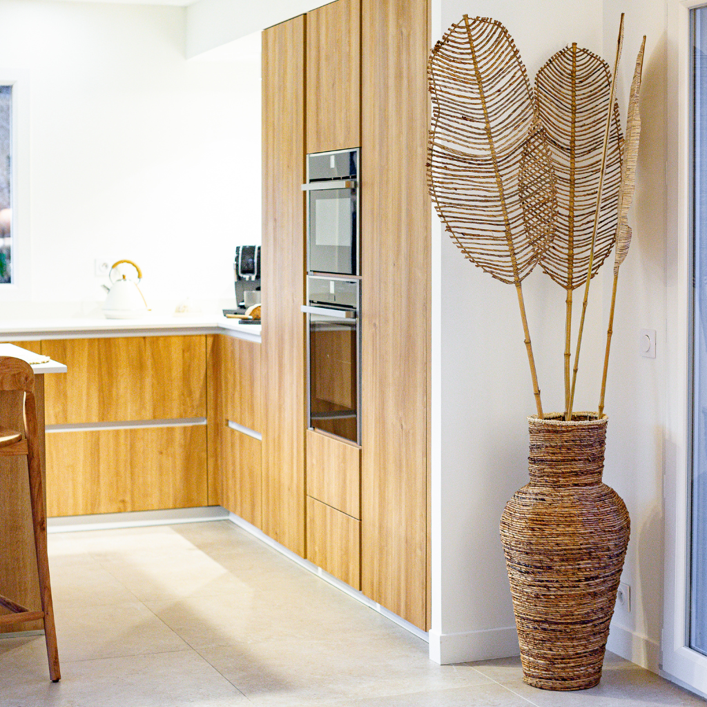 FOLIA - Feuille tressée de bananier et tige en bambou