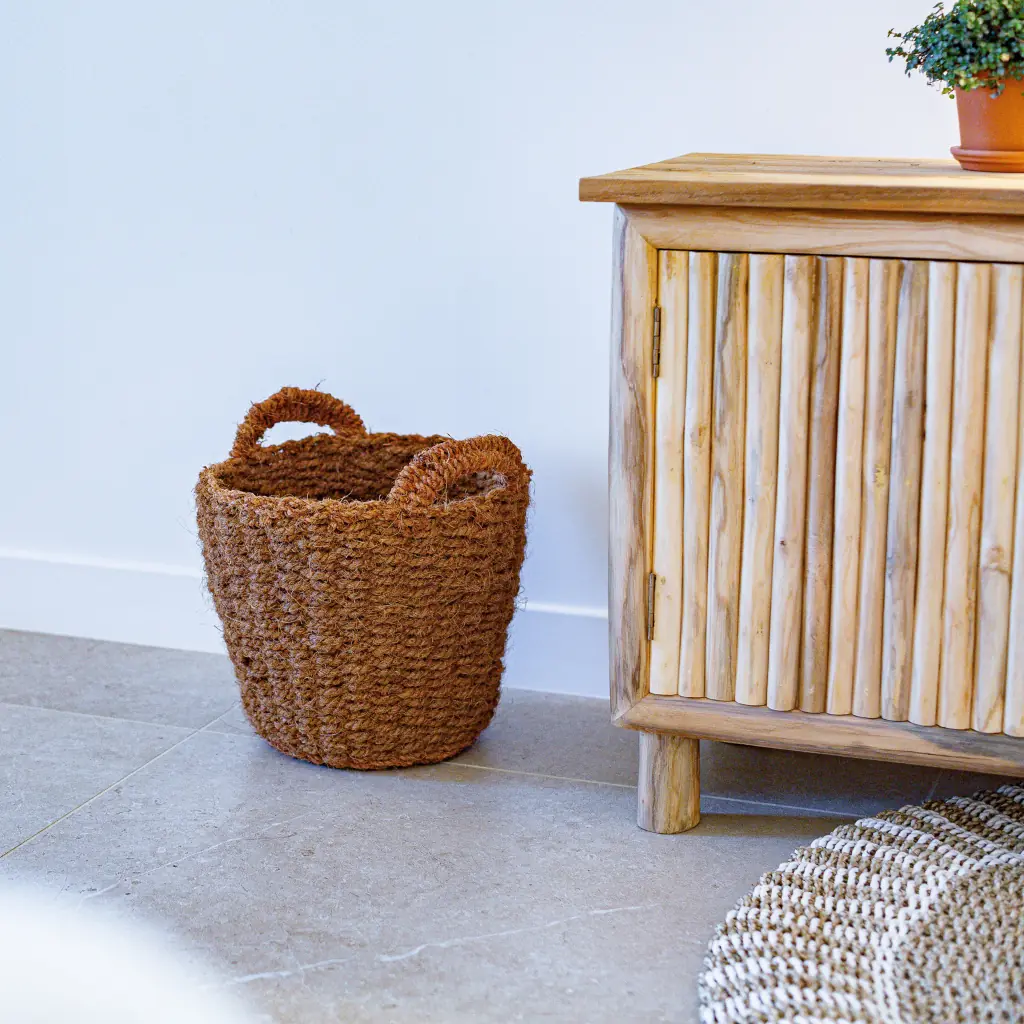 VERO - Panier avec hanse en fibre de coco