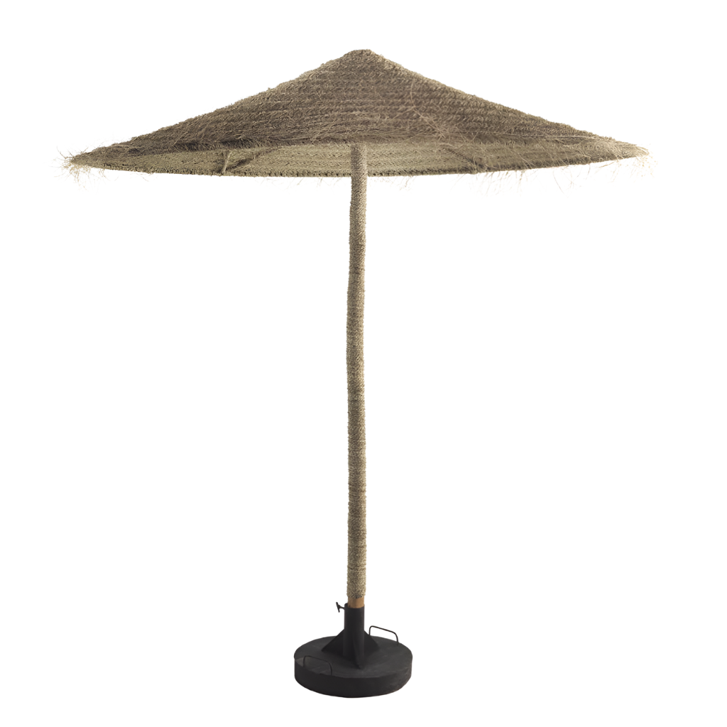 OMBRA - Parasol avec support en doum et pieds métallique