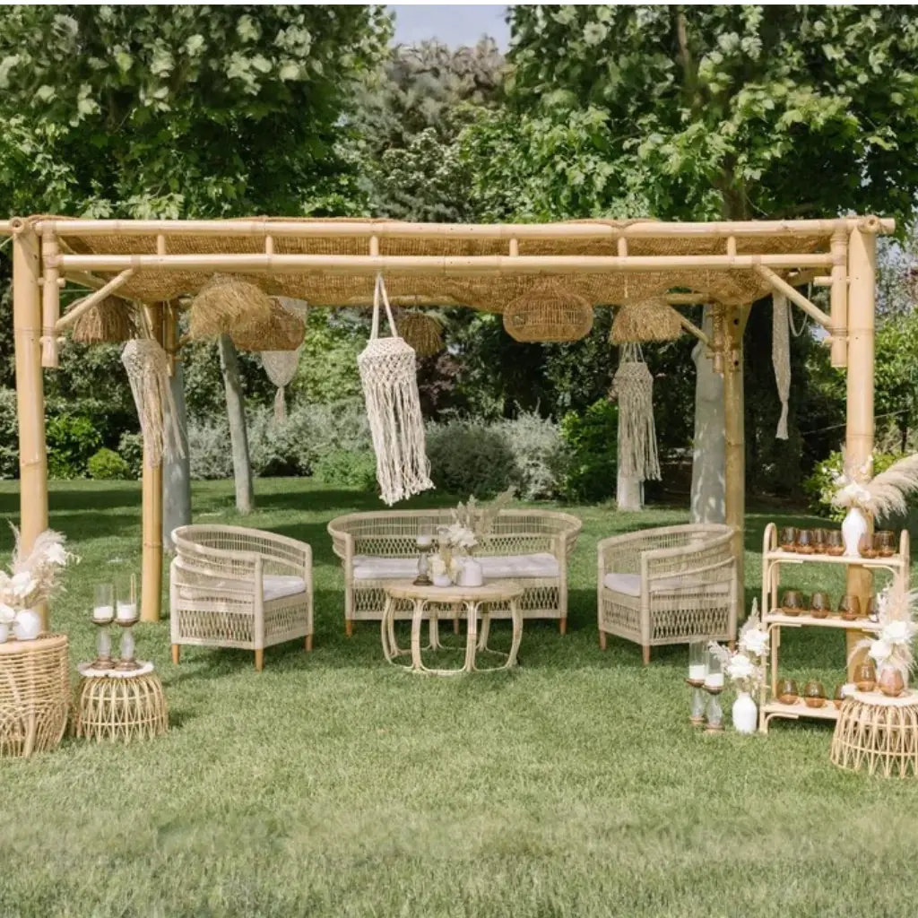 Pergola en bambou 3x4m