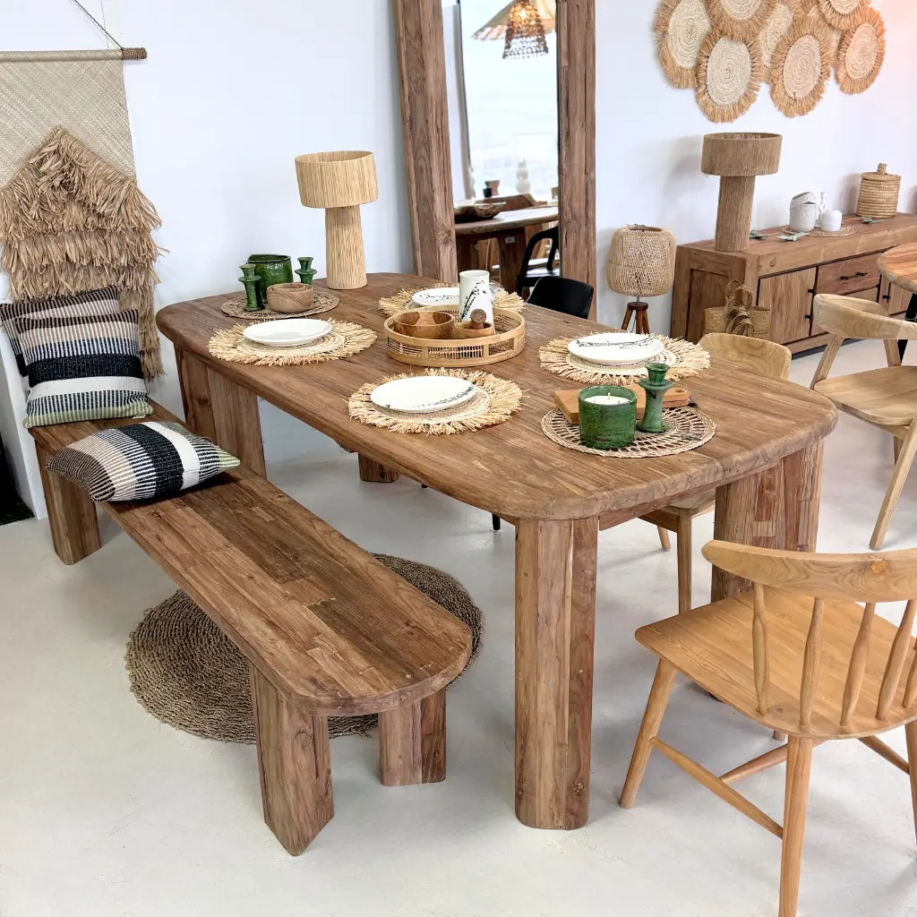 VASCO S - Table Rectangle en teck recyclé