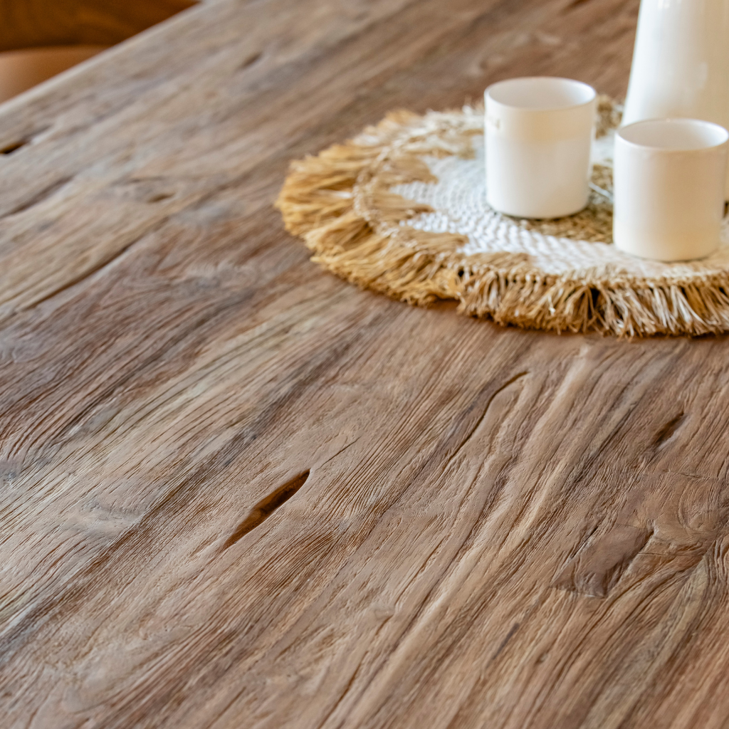 VASCO M - Table rectangle en teck recyclé