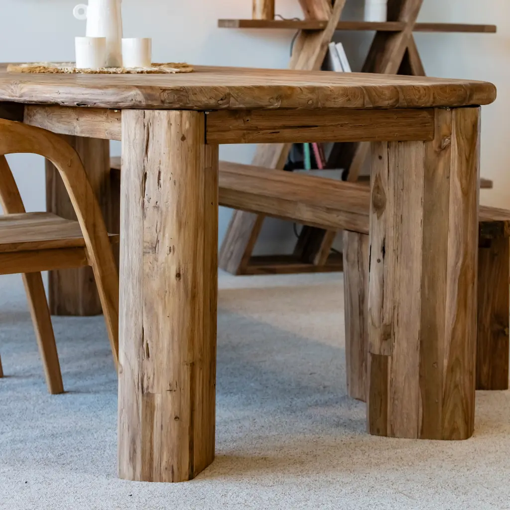 VASCO M - Table rectangle en teck recyclé