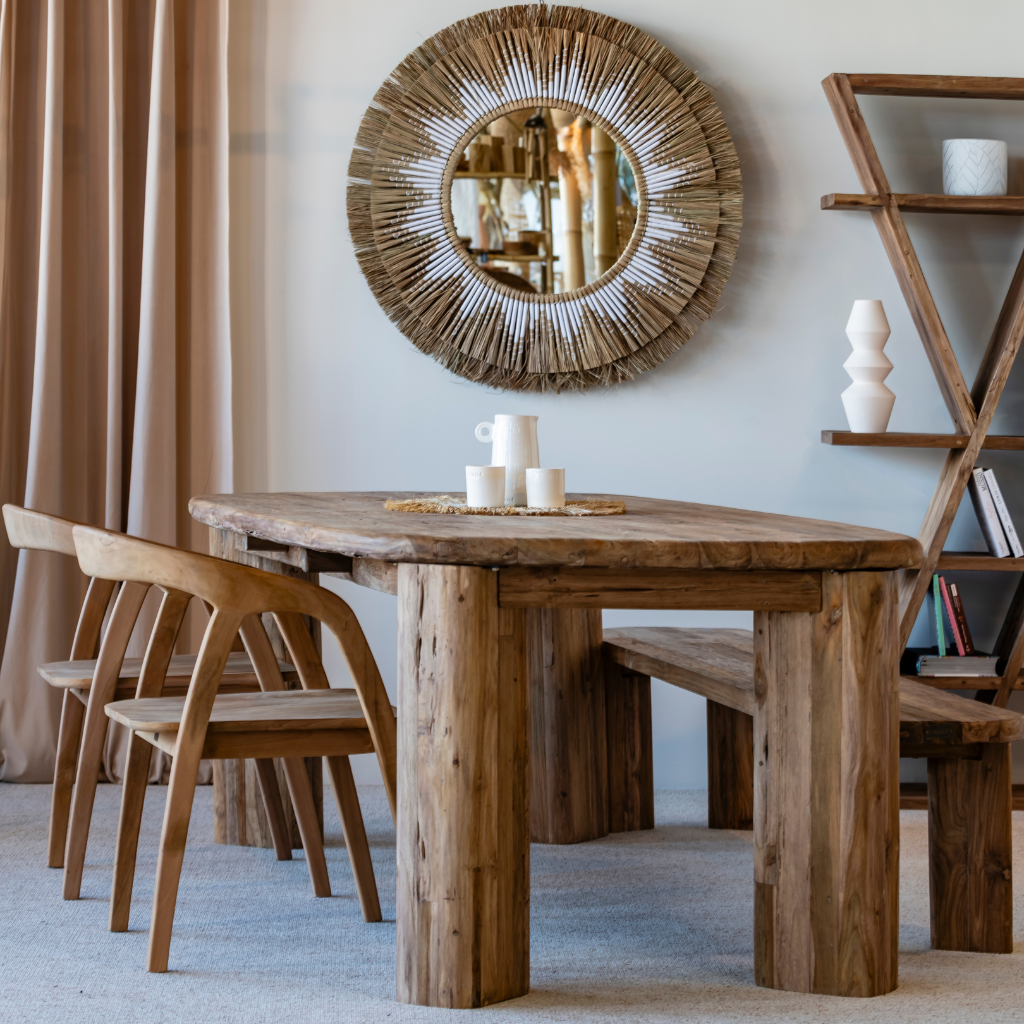 VASCO M - Table rectangle en teck recyclé