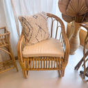 LIVIO - Fauteuil en rotin avec coussin d'assise