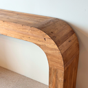 DOM - Comptoir arrondi en teck recyclé