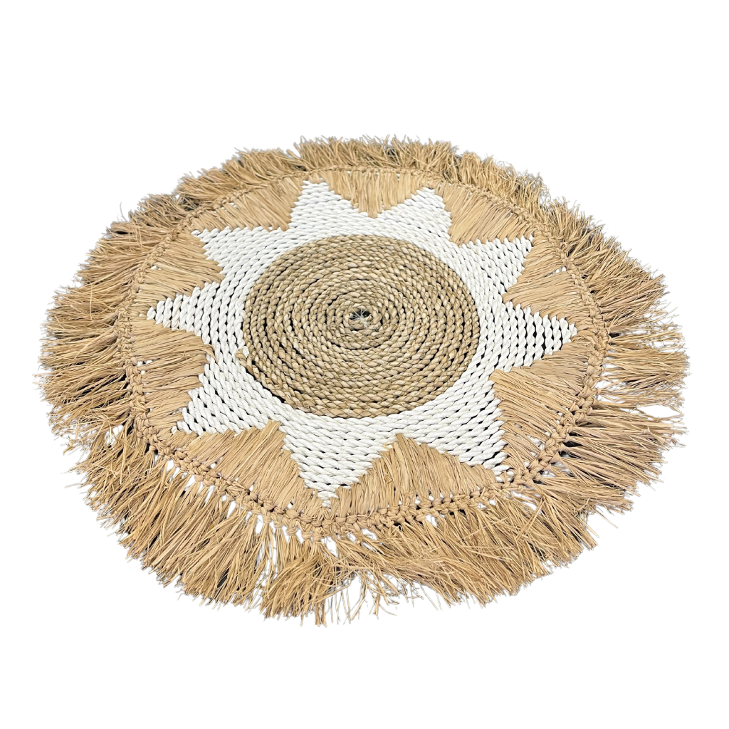 PHOTOS ODOO-2.webpSTAR - Déco mural rond étoile raphia nat & blanc