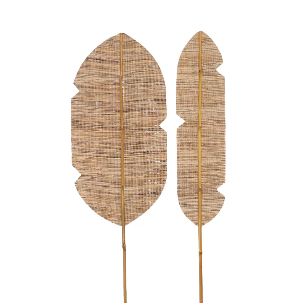 OMBRE LOT- Feuille de bananier et tige en bambou GRANDE + PETITE